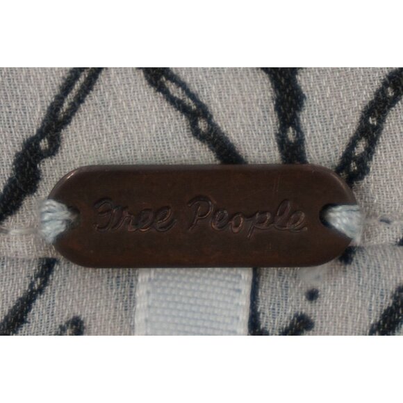 Free People Cropped Top Women Extra Small XS Bell Sleeve Ivory Black Boho - Picture 3 of 10